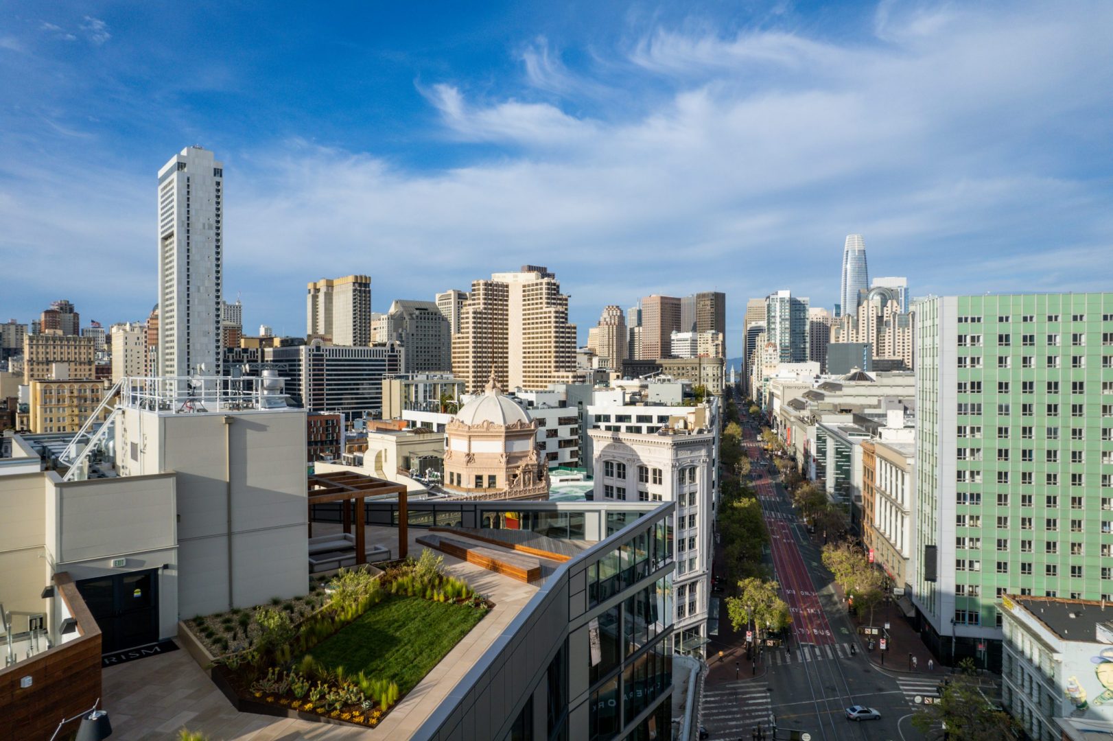 Apartment Rooftop Deck with View of San Francisco